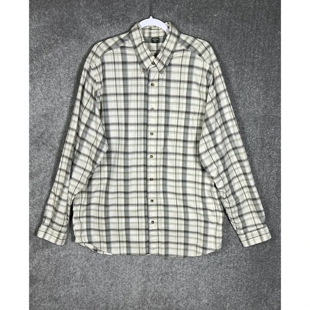Eddie Bauer Button Down Shirt Mens‎ Size XL Tall Long Sleeve Plaid Pocket